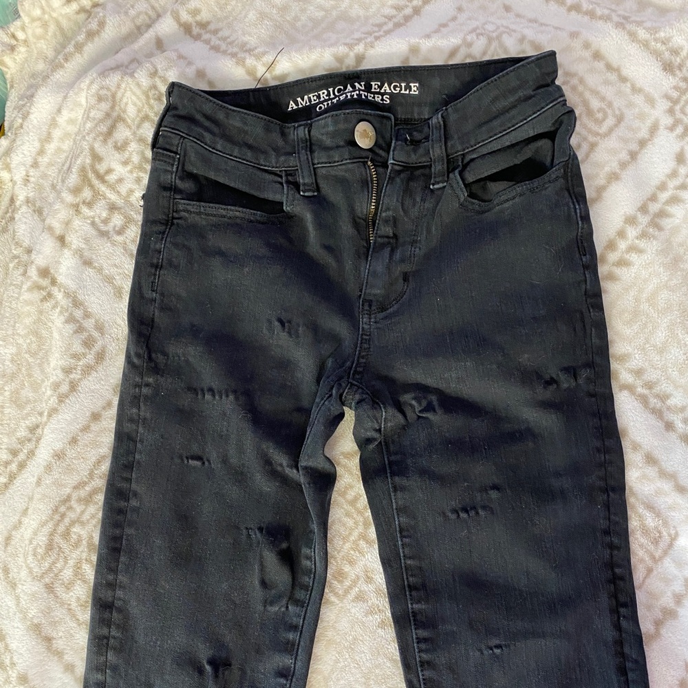 American eagle black jeggings